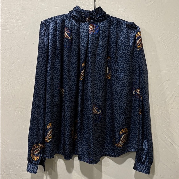 Vintage Tess Paisley Turtleneck Blouse - Picture 6 of 10